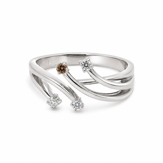 Ringe Recarlo Dame in Gold Diamante 0.12 Ct AB 447/B - AB 447/B